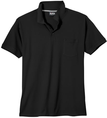 North Latitude Poloshirt schwarz Übergröße
