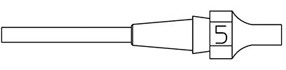 Weller T0051325499 XDS 5 DESOLDERING TIP 1.8X3.3 L 10.5MM, Black