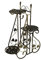 GMMH Original Blumentreppe Blumenampel Eisen Metall Blumenständer Regal Antik Hocker LN172