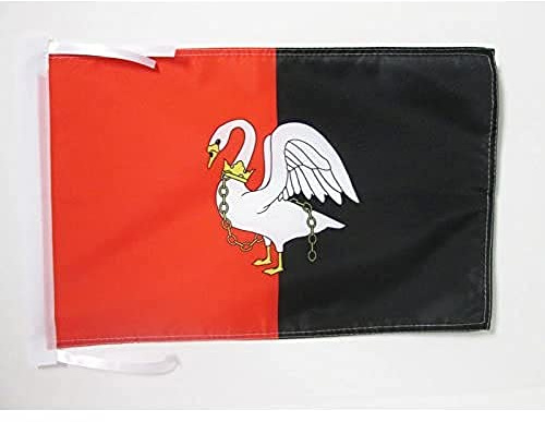 AZ FLAG Buckinghamshire New county Flag 45x30 cm 100D Polyester Cords | Indoor and outdoor use 12x18 in decorative flag double stitched seams and reinforced edges with ties