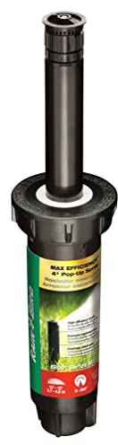 Rain Bird 1804HEVNPR Aspersor profesional de máxima eficiencia regulada por presión con válvula de retención SAM, patrón ajustable de 0° a 360°, distancia de pulverización de 12'-15', altura emergente