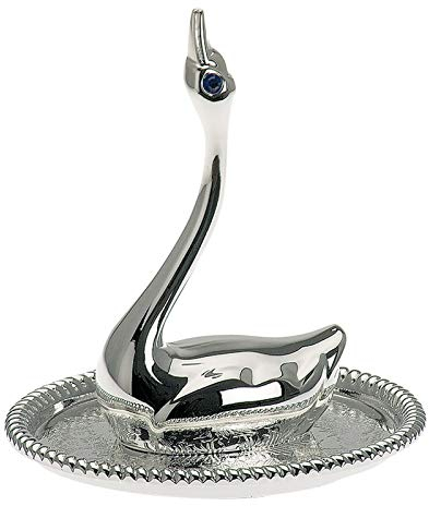 versilberter Ringhalter Motiv Schwan Höhe 8.5 cm