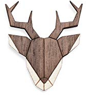BeWooden Deer Brooch - Broche en bois Fait main cadeau accessoire de mode