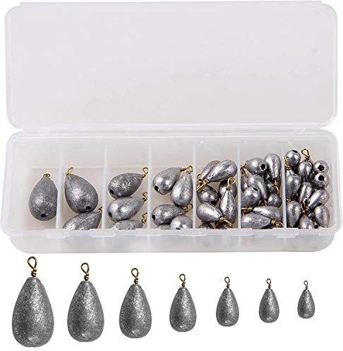 Bass Casting Sinker Angelgewichte Set, Angeln Bleie Gewichte Angelausrüstung kit Angelzubehör Set Angelblei Terminal Tackle