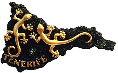 Kühlschrankmagnet, Motiv: Teneriffa, Spanien, 3D-Karte, Souvenir, Geschenk, handgefertigte Dekoration für Zuhause und Küche, Teneriffa, Kühlschrankmagnet-Kollektion