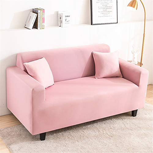 Ouduo Stretch Antirutsch Armlehnen Sofabezug Modern Einfach Sofaüberwürfe 1 2 3 4 Sitzer, Passend für Ecksofa L Form Sofa/Couchbezug/Sesselbezug/Sofahusse (1 Sitzer,Rosa)
