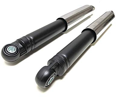 Stoßdämpfer Set 370mm Schwarz Chrom passend für Simson, Kreidler, Hercules, Zündapp Mofa Moped Mokick
