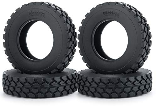 AXspeed RC Gummi Radreifen, 4 Stück Rad Reifen für 1: 14 Tamiya Trailer Tractor Truck Car (25mm)