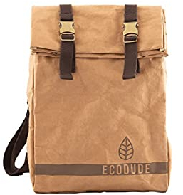 ECODUDE Arbor - Nachhaltiger Rucksack aus Papier in Lunchbag-Optik - Reißfest und Robust - Wasserabweisend und aus FSC-Zertifizierter Herkunft