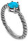CaratYogi 925 Sterlingsilber-Antike-Ring natürliche Turqouise Astrologie Edelstein-Verlobungsring Frauen in Größe: 56