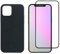 caseym iPhone 12/12 Pro Phone Case and Screen Protector Bundle - Biodegradable Compostable Phone Protection - An Eco-Conscious Silicone-Alternative Matte Black