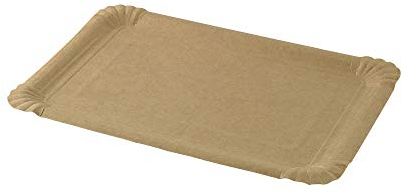 GREENBOX Take Away braune Pappteller 18 x 26 cm I Pappteller aus Duplex-Karton I Einwegteller fettbeständig I recycelbar und biologisch abbaubar I 250 Stück, DTW060111