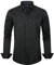 J.VER Men's Black Dress Shirt Long Sleeve Regular Fit Solid Business Casual Formal Shirt Button Down Wedding Work Stretch Non Iron 4XL