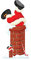 Star Cutouts SC1651 Pappaufsteller Weihnachtsmann im Schornstein