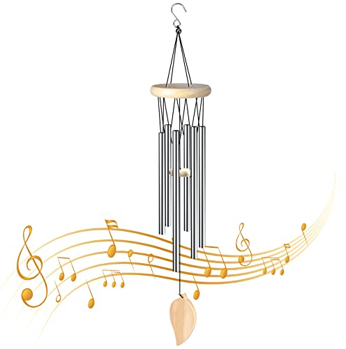 Windspiele im Freien 65cm Windglockenspiel für Garten 6 Aluminiumlegierung für Gartenterrasse Hinterhof Heim Decor Geschenk
