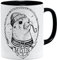 OM3® Moin mit Seehund Tasse nautical seal Robbe | Keramik Becher | 11oz 325ml | Beidseitig Bedruckt | Schwarz