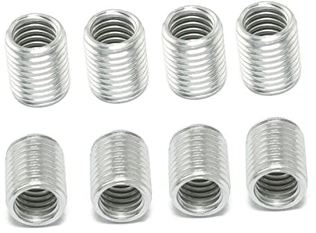 WELWIK 8 Stück M8 8 mm Außengewinde auf M6 6 mm Innengewinde Reduzierstück Gewindeadapter Hülse Reduziermutter Innengewinde Schraubhülse Umwandlungsmutter