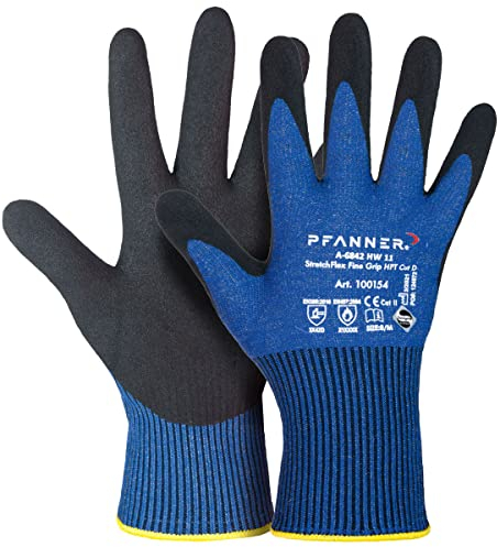 Pfanner Schnittschutzhandschuh Fine Grip HPT® Cut D 100154, Farbe:blau/schwarz, Größe:9