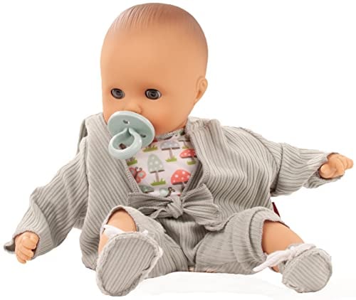 Götz 2320553 Muffin Glückspilz Puppe - 33 cm große Babypuppe mit blauen Schlafaugen und ohne Haare - Weichkörper-Puppe in 7-teiligen Set - geeignet ab 18 Monaten