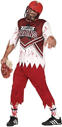 FIESTAS GUIRCA Zombie Quarterback Halloween Costume for Men - American Football Rugby Mens Fancy Dress Costumes Adult Size M 38-40