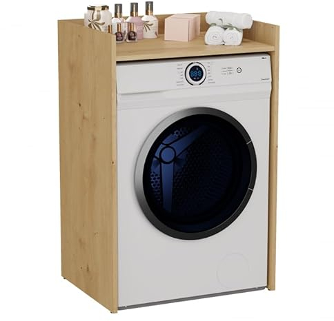 CDF Mobile per lavatrice Pola NP artigianale 50x64x97,5 cm | Mobile moderno sopra la lavatrice | Spazio di archiviazione | Ripiani spaziosi | Facile montaggio | Lati lisci senza tappi terminali