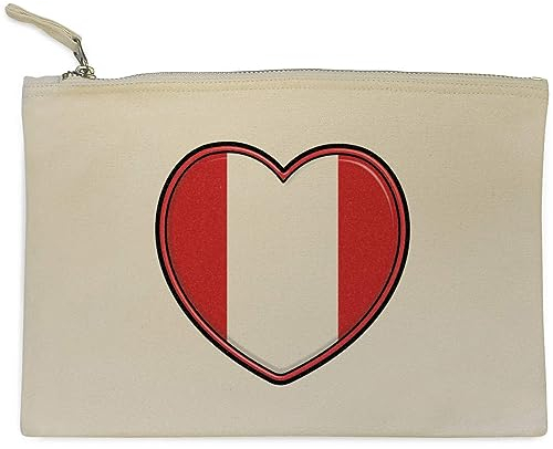 'Peru-Flaggen-Herz' Clutch/Makeup-Fall (CL00032920)