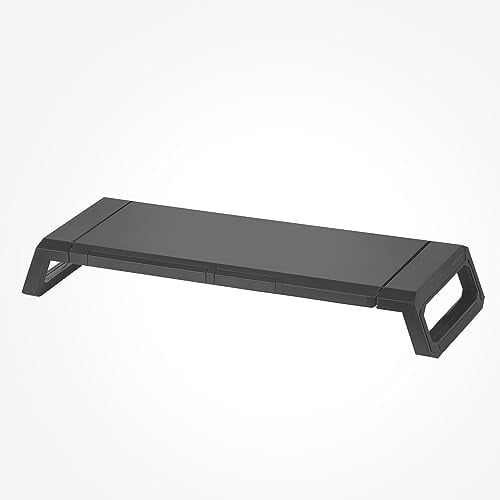 Mars Gaming MGS-PRO, Supporto Ergonomico per Monitor, Supporto Professionale per Smartphone e Tablet, Regolabile in 3 Misure, Cassetto Multifunzione, Nero