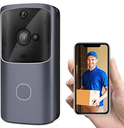 Video Doorbell Camera Wireless, 1080P M10 Smart Doorbell with Voice Changer, Night Smart Video Doorbell M10 Infrared Remote Monitoring Video