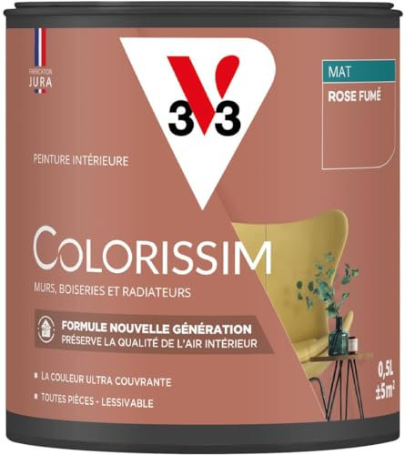 V33 Peinture multi-supports Colorissim® Rose fumé Mat 0,5L