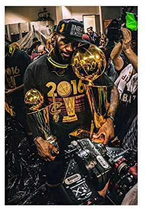 Azizat Athletic Star LeBron James Poster 13 Leinwand Poster Wandkunst Dekor Druck Bild Gemälde für Wohnzimmer Schlafzimmer Dekoration 30 x 45 cm