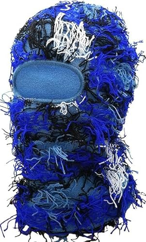 Ezweiji Balaclava Maske Skimaske Sturmmaske Winddichte und Atmungsaktive Kälteschutzmaske für Ski, Motorrad und Outdoor Aktivitäten (Nylon, Blau)
