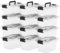 Cetomo 18Lx12 Pack Storage Boxes, Storage Box with Lids and Handle for Home Dorm Office Organization, Stackable Nesting Tote Container, Plastic, Clear, 18L-12 Pack