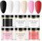 6 Colors Nail Dipping Powder Kit - Dipping Powder for Beginners - Classic All Seasons Tones French Nail Art Starter Manicure Salon DIY at Home - No Needed Nail Lamp Curing