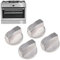 LICHUANUK 4 Pièces Boutons de Commande Universels en Métal Bouton Cuisinière à Gaz 6mm boutons de contrôle universels bouton de poêle pour cuisinière à gaz cuisinière four plaque de cuisson
