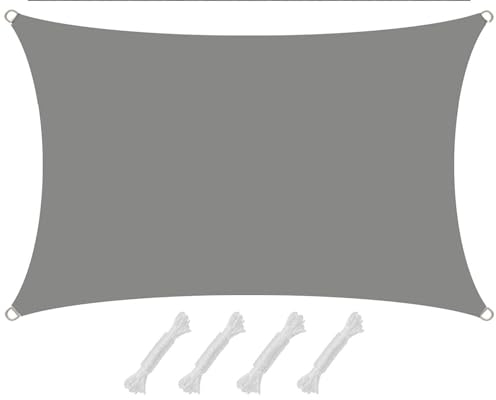AMANKA 98% Protección UV: Toldo Vela Rectangular 1x2m - Toldo Impermeable para Exterior - Tela Toldo Sombra - Toldo para Pergola - Tela Solar Exterior - Lona Camping Sombra Toldos de Piscinas Toldo 6m