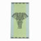 BaSaTex Strandtuch Baumwolle 90x180 cm Strandlaken Badetuch aus Frottee Velours | 100% Baumwolle | Design Elefant Grün Schwarz