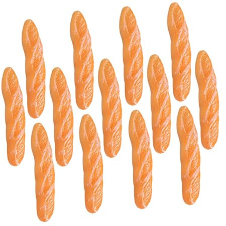 MOLUCKFU Kleiner Brotmodell 13 Stück Kunstharz Miniaturbrot Puppenhaus Dekoration Realistisch Farbig Selbstgemacht Zubehör Tischdeko