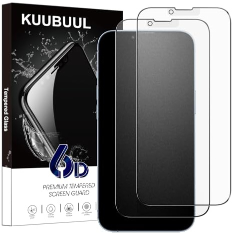 KUUBUUL Verre Trempé Mat pour iPhone 13 Pro Max/iPhone 14 Plus 6,7 Pouces, 2 Pièces Protection D'écran Matte, Anti-Reflet et Anti-Traces de Doigts, Dureté 9H Antichoc Anti Rayure Vitre
