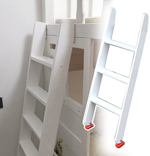 DONGGANSHI Dorm Farm Etagenbettleiter, leichte Holzleiter für Wohnmobile mit Hakenhalterung und verstellbaren Füßen, 100/125/150 cm Lange Etagenbettleiter