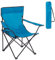 LOLAhome Silla Playa Camping Pesca y Caza Plegable Cierre Tijera Estructura Acero con Pintura Epoxi anticorrosión y Lona poliéster Oxford 600 D Azul, portavasos y Bolsa de Transporte