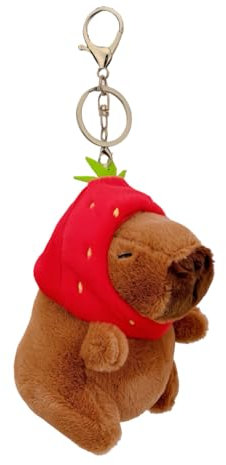 Meleager Plush Keychain, Capybara Schlüsselanhänger Plüsch, Schlüsselanhänger Kuscheltier, Plüsch Anhänger, für Rucksack, Spielzeug (B)