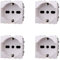 IXTRIMA Toma Schuko 2P + T 16 A color blanco compatible con Bticino Living Light/International