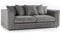 Bliss Furniture Jumbo Cord Scatter Back 3-Seater Sofa Dylan Scatter Back 3 Seater Sofa in Soft Cord Fabric: Redesign Your Living Room for Superior Comfort and Style (Grey, 3 Seater)
