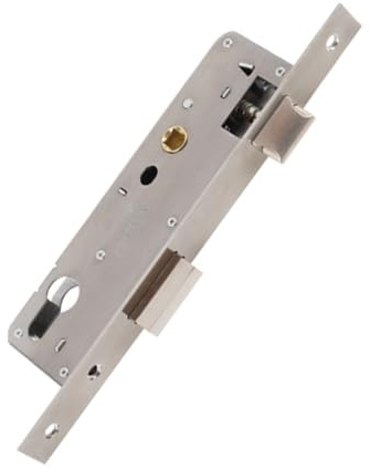 SKDFHOD Serrure à Encastrer en Acier Inoxydable, 85x35 mm, Cadre Tubulaire, Acier Inoxydable à Larder, Portail de Jardin, Insert de Serrure pour Gauche/Droite