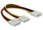 Y-Kabel, Stromversorgung an 2x Molex 4pin, Delock® [82100]