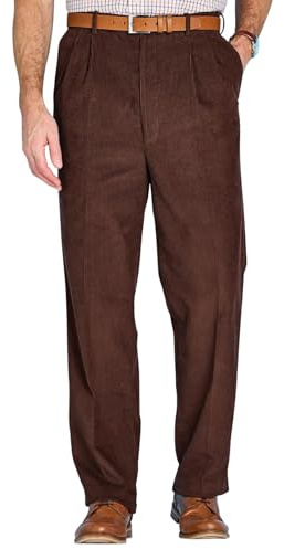 Chums Men's Luxury Cotton HIGH-Rise Corduroy Trousers Brown