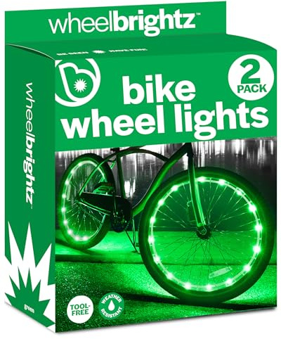 Wheelbrightz LED Bicycle Wheel Lights – Bright, Colorful Light for Bikes – Fits Front or Rear Tire – Weather-Resistant Tube with Battery Pack – for All Ages
