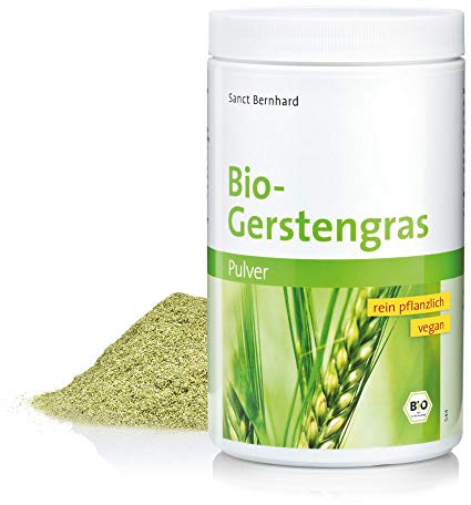 Sanct Bernhard Bio Gerstengras Pulver Extraqualität, Inhalt 350 g, DE-ÖKO-001