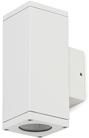 Dopo Cub – Wandleuchte IP54 GU10 2 x 35 W weiß