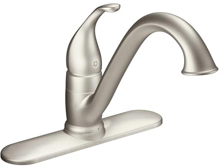 Moen 7825SRS Camerist One-Handle Low Arc Kitchen Faucet, Spot Resist Stainless